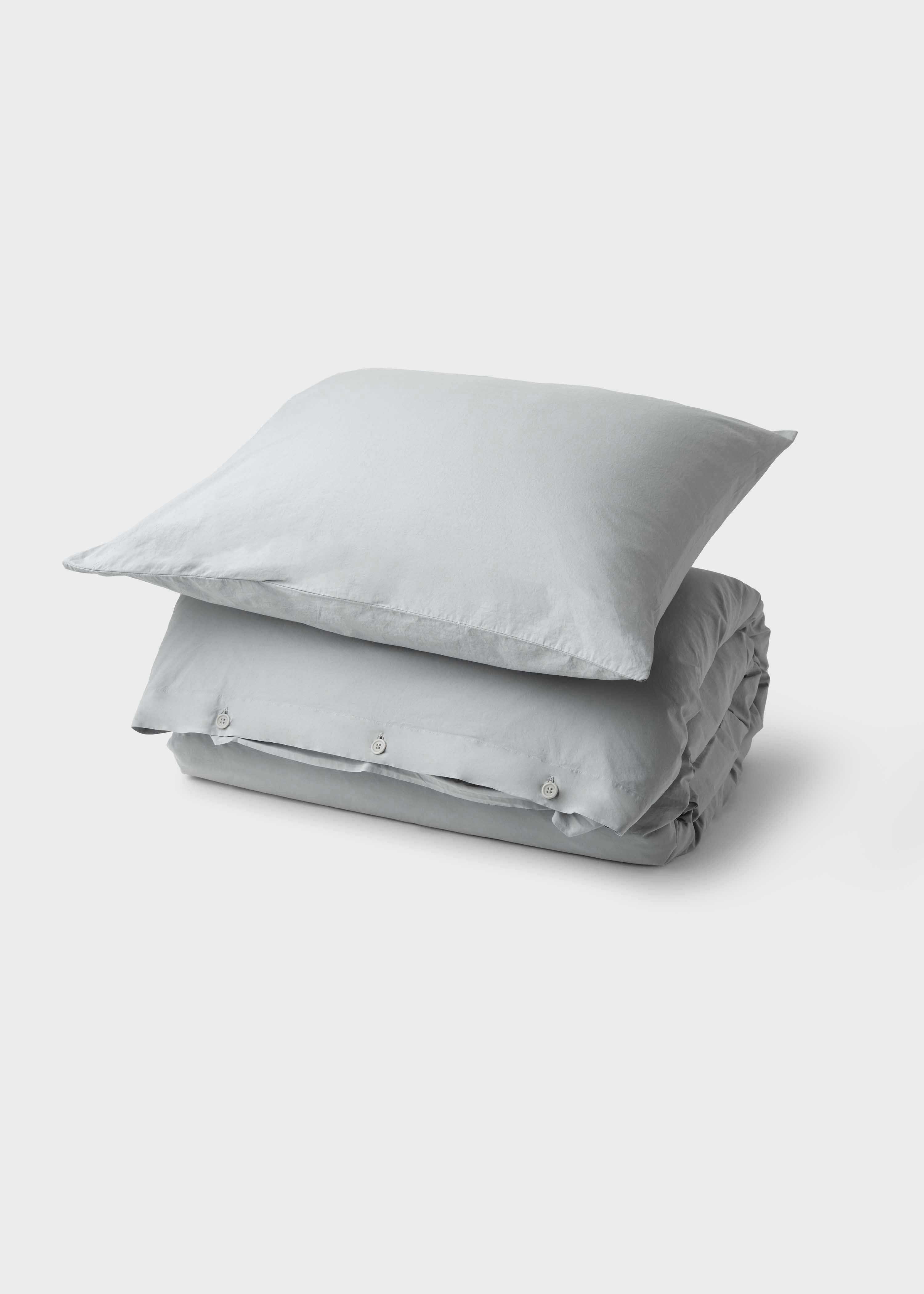 Bed set - Plain - 140 x 200 + 80 x 80 - Pastel grey