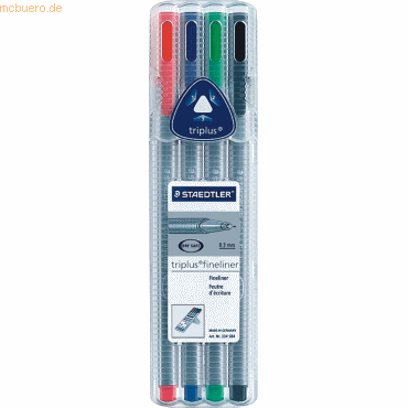 10 x Staedtler Fineliner triplus 0,3mm 4-er Packung