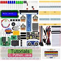 Freenove Ultrasonic Starter Kit for Raspberry Pi 5 4 B 3 B+ 400 Zero 2 W, 820-Page Detailed Tutorial, Python C Java Scratch Processing Code, 171 Items, 108 Projects (Raspberry Pi NOT Included)