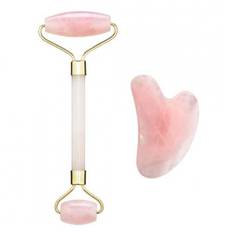 Jade Roller m. Gua Sha (Aventurin) - Pink