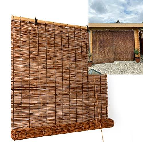 Anpassade Bambu Rullgardiner Utomhus Rullgardin - Bambu Skärmar For Fönster - For Avskildhet Och Hålla Solen Ute, Romerska Persienner Vassgardin For Balkong Uteplats Trädgård Lusthus (Size : 150 x 22