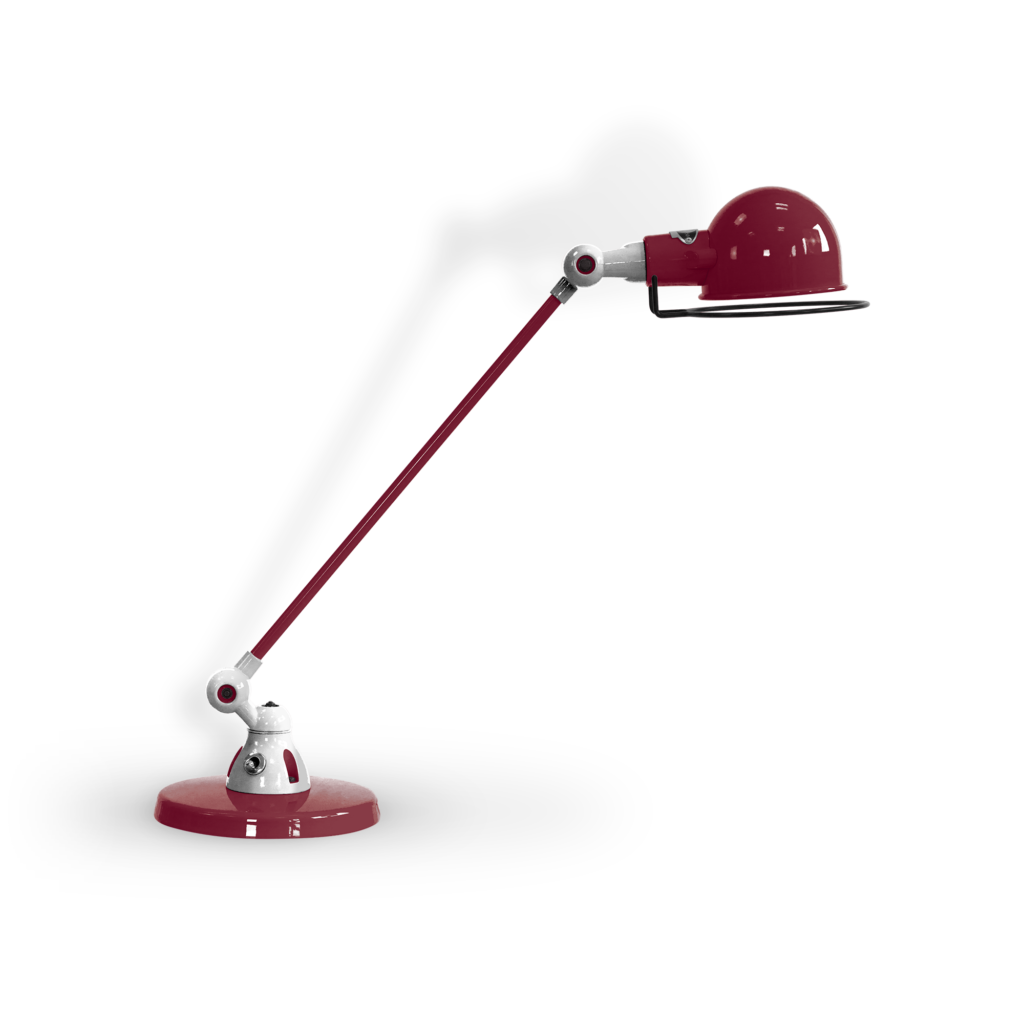Signal SI400 bordlampe fra Jieldé - Burgundy / Blank/poleret
