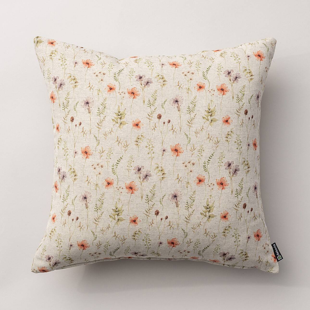 Pudebetræk<br/>Kinga, Natur med print, 50 x 50 cm, Hemp Blend