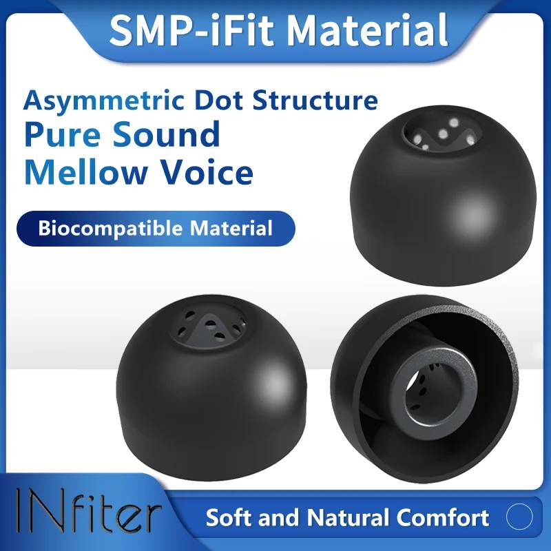Infiter IE45Pro Earphone Eartips for Sony WF-1000XM5 Earbuds Tips Silicone Eearphone Tips JVC Spiral Dots IEM Ear Tips Earplugs