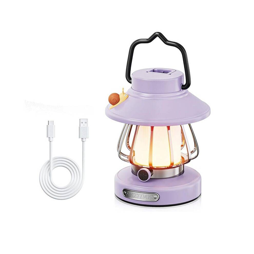 Utrustning Lampa för Barn Set Småbarn Ficklampa Bekväm LED-Ljus Uppladdningsbart Batteridrivet Bärbar Nattlampa Lila