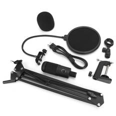 A6 Condenser USB Microphone o Kit Bracket Sound Recording Set for Desktop PC Computer