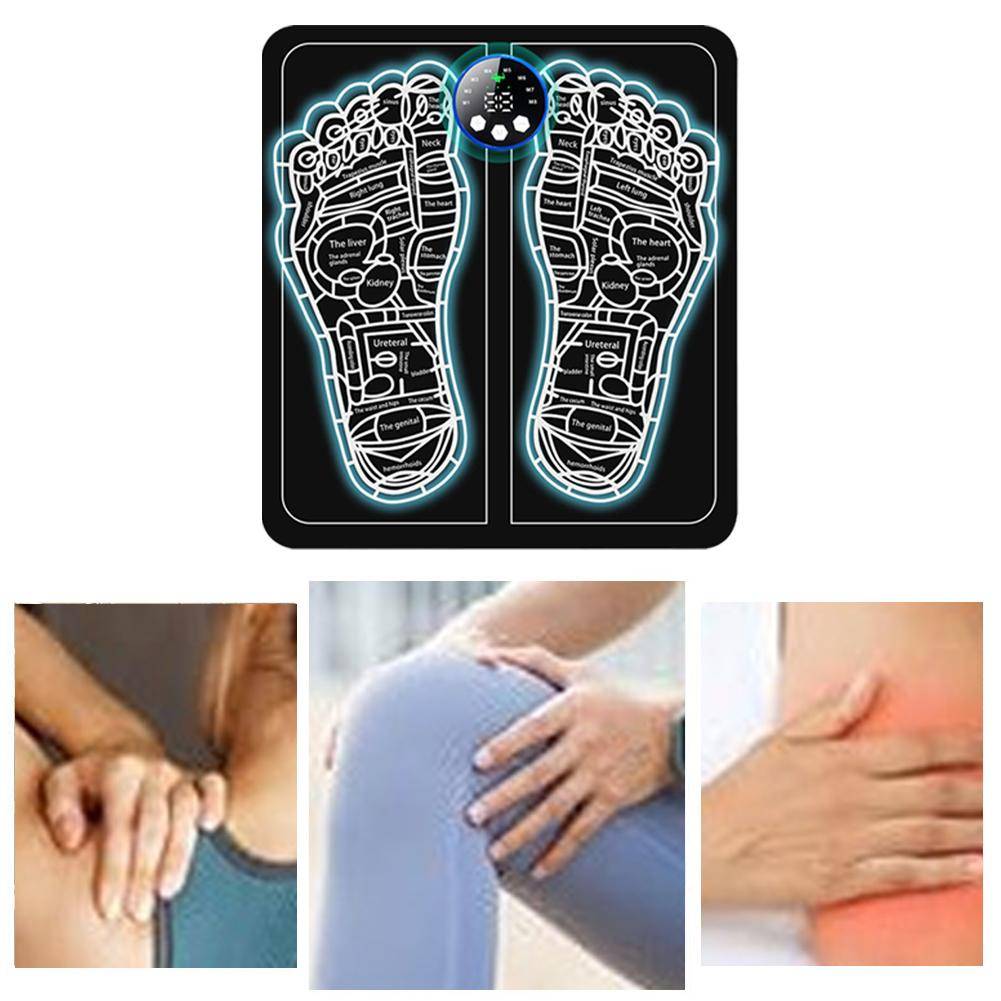 EMS Foot Massager Foot Massage Mat Multi Modes Electric Feet Acupressure Pad Pulse Acupuncture Cushion for Muscle Relaxation