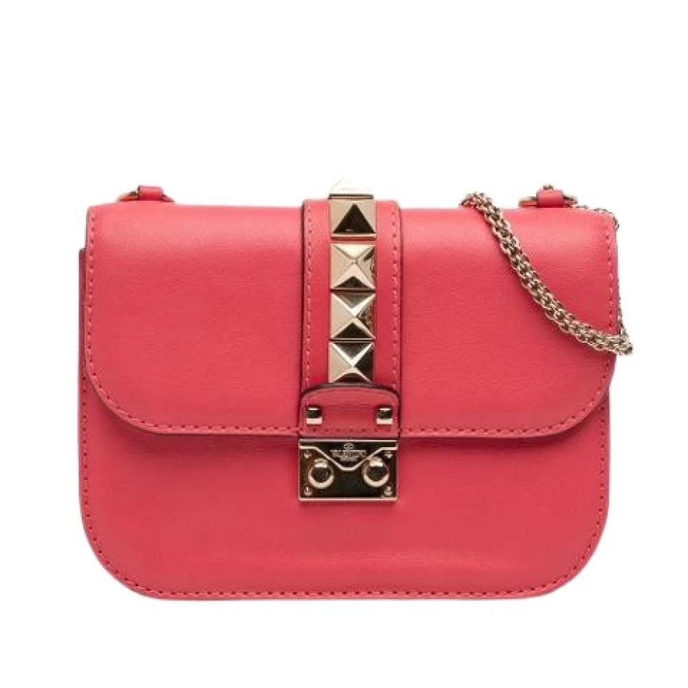 Valentino Vintage Pre-owned Læder Cross Body Taske - Vintage - Dame - Lyserød - ONE SIZE - Læder