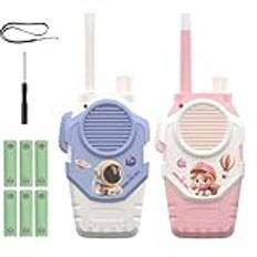 2 Way Radio Toy, Walkie Talkies för barn Uppladdningsbar | 2-pack utomhus campingspel leksak | Uppladdningsbar camping utomhus walkie talkie leksak med snöre för pojkar Flickor 3-12 år