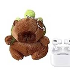 Earuds Case Plush Capybara Cover, Wireless Earuds Case Plush Protector | Trådlösa öronsladdningsfodral PLYCH DUST COVER | Barn vuxna elektronik överallt skyddslösning för pendling, insamling