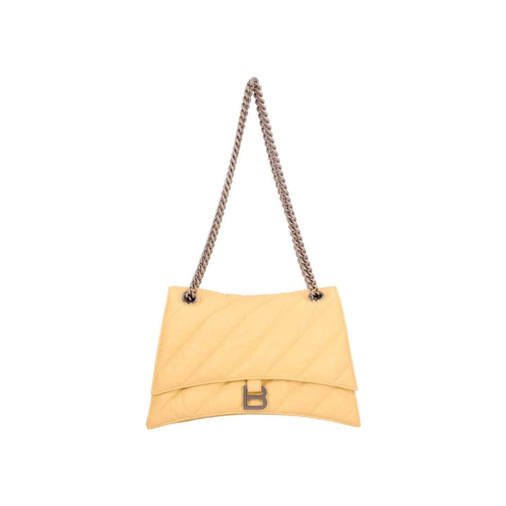 Balenciaga Mellem Crush Taske i Trendy Stil - Tasker - Dame - Gul - ONE SIZE - Uld
