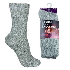 2-pack walking raggsockor ull grå 43-45 (43-45)