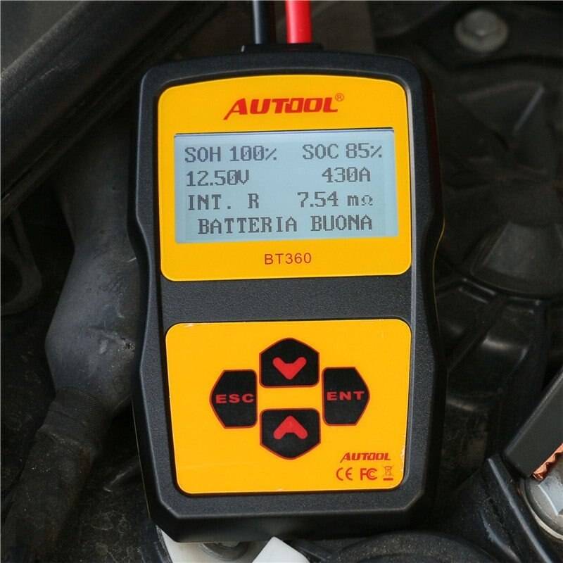Autool bt360 bt 360 auto batteritestare bil diagnostiskt verktyg digital analysator 12v 2000 cca 220ah flera språk reparationsverktyg auto - Putsa