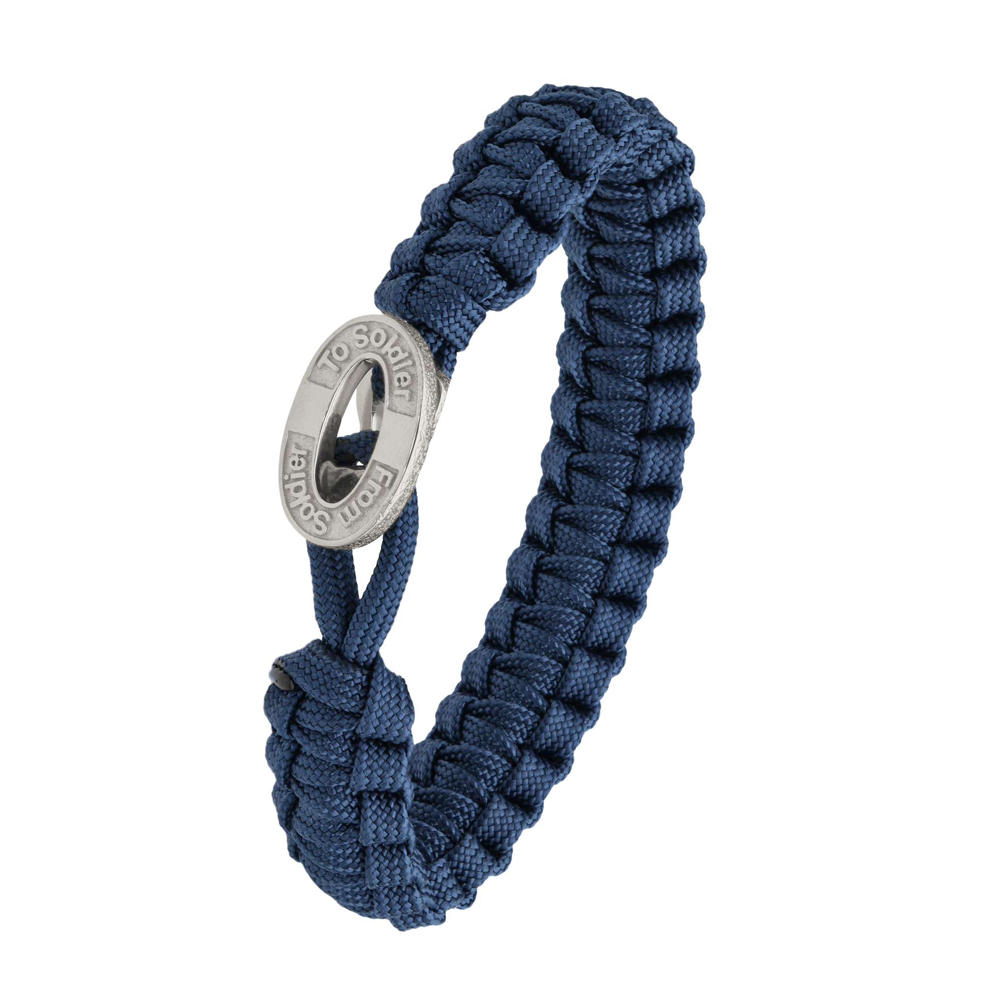 FSTS Bracelet Blue with 316L Stainless Steel Lock - Blå, Silverfärg (250 mm)