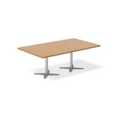 Konferencebord DNA rektangulært 2000x1200mm bøg, sort understel
