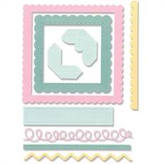 Sizzix Stanseskabelon - Fabulous Frames & Borders