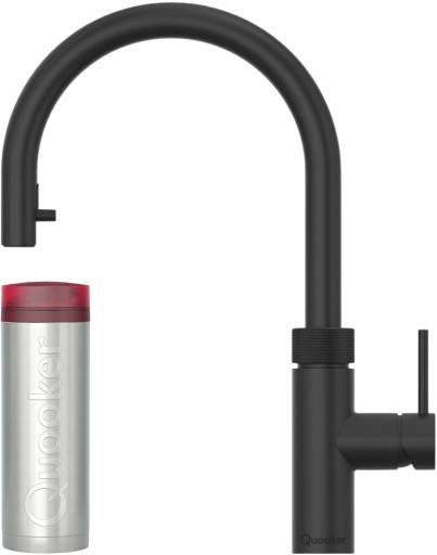 Quooker Flex Round Pro3 køkkenarmatur, kogende vand, udtrækstud, sort