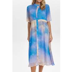 Nümph - Kjole - Kyndall Ss Skye Dress - Cerulean
