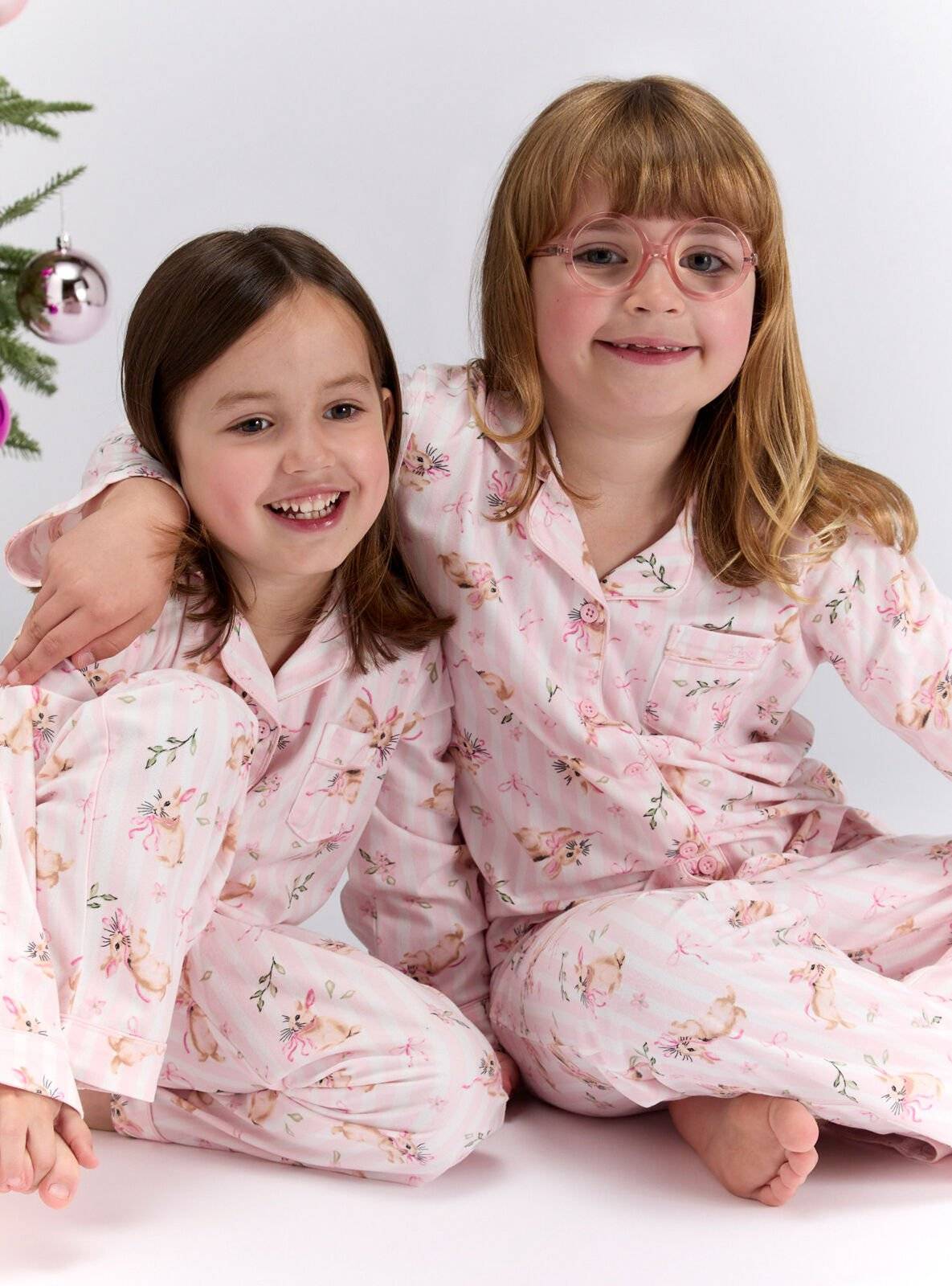 Boux Avenue Kids' bunnies pyjamas in a bag - Powder Pink - 8-9.