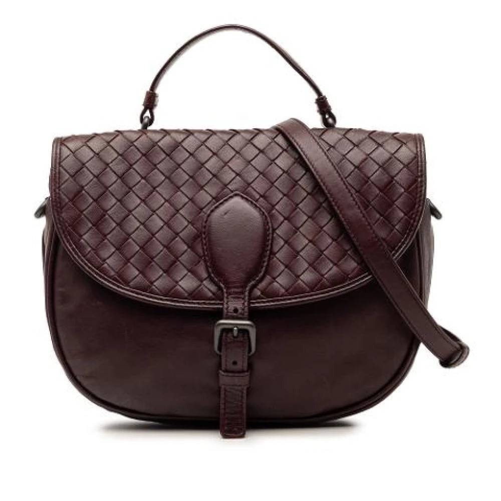 Bottega Veneta Vintage - Pre-owned Woven Flap Satchel Vintage - Dam - ONE Size - Läder