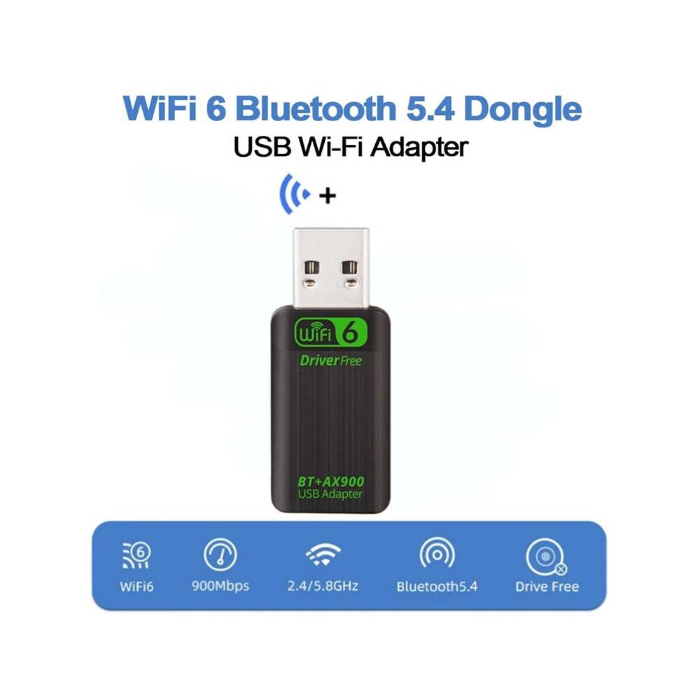 Ny AX900 USB WiFi 6  5.4 Adapter 2in1 Dongle Dual Band 2,4G&5GHz USB WiFi Network Wireless Wlan-Mottagare