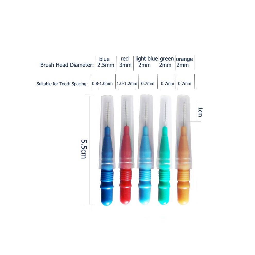 150Pcs Interdental Brush Dental Tooth Flossing Oral Dental Hygiene Flosser Toothpick Cleaners Tooth Cleaning Tool