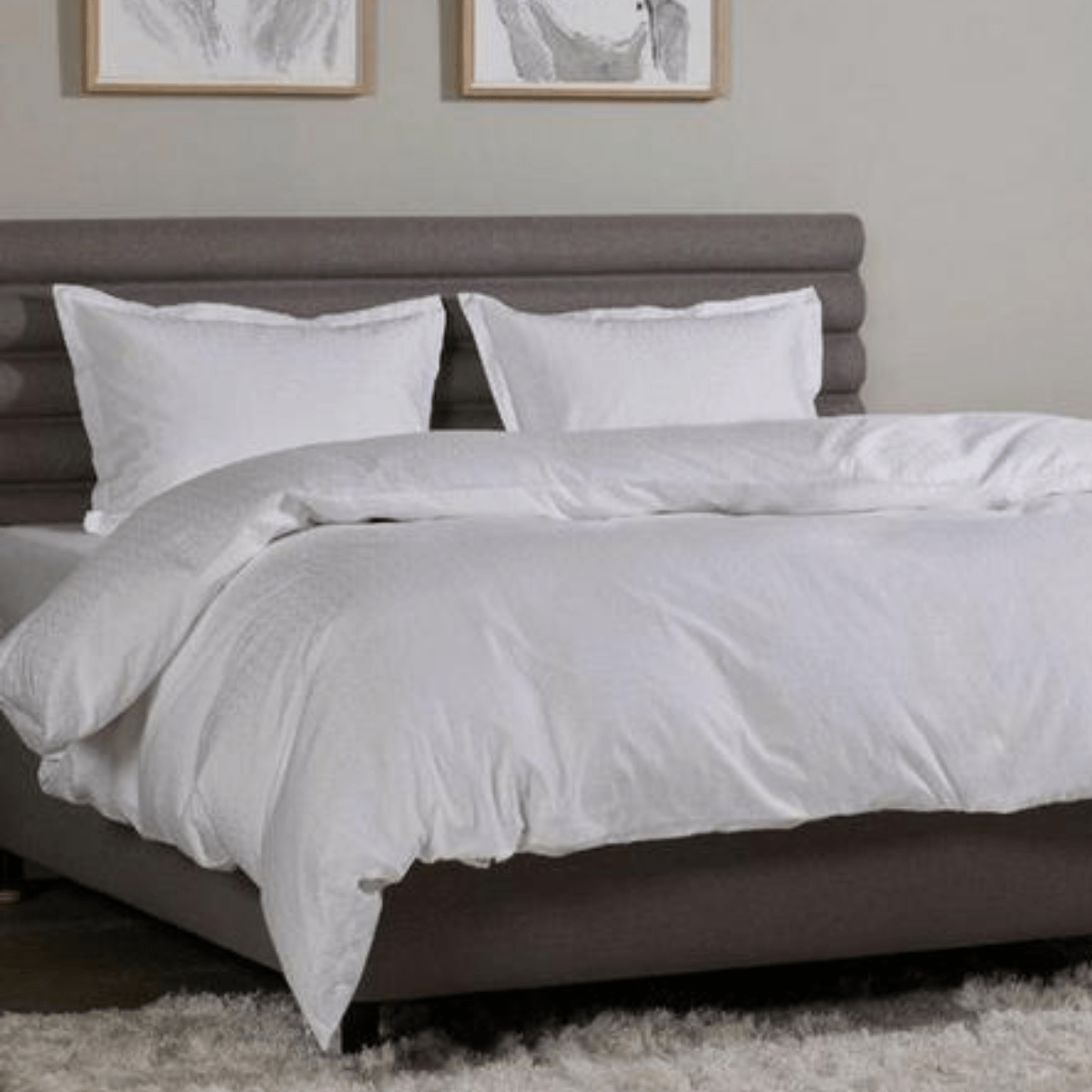 Tempur Luxe Jacquard Bomullssatin Påslakan - 150x210 / White