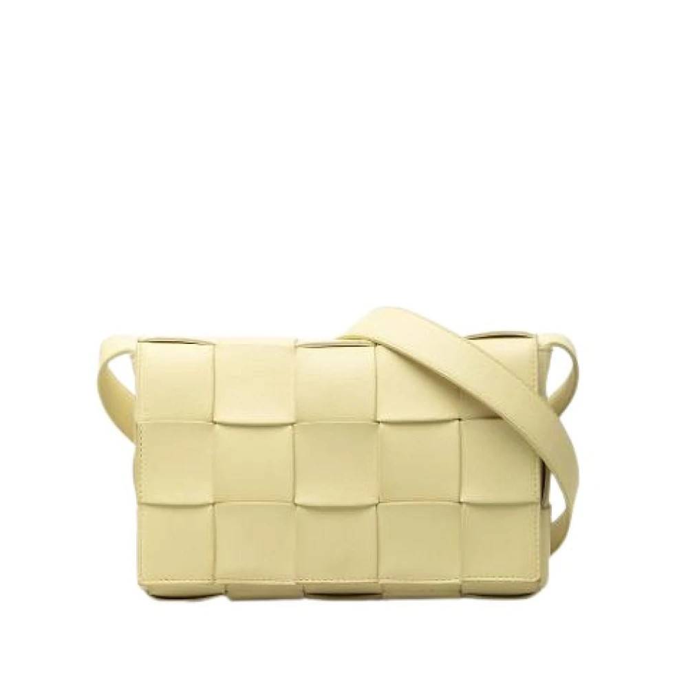 Bottega Veneta Vintage Pre-owned Cassette Crossbody Bag - Vintage - Dame - Gul - ONE SIZE - Uld