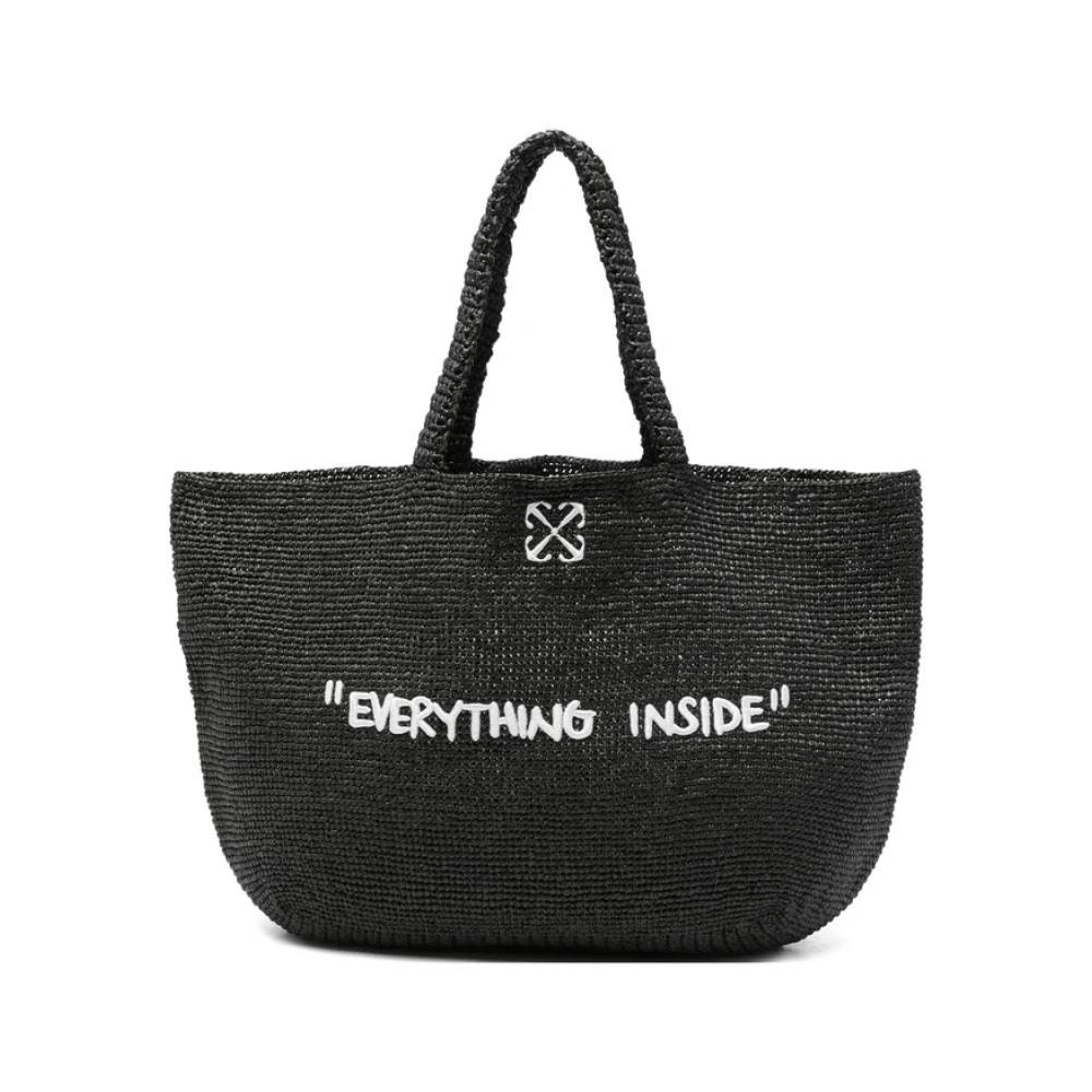 Off White Tote Bag - Tasker - Dame - Sort - ONE SIZE -