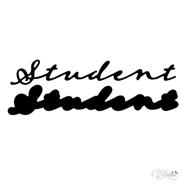PY Hobby Dies - Student - Med bakgrund - 9 x 1,4cm