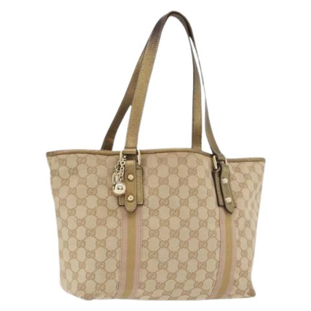 Gucci Vintage - Pre-owned Vintage GG Canvas Tote Bag Vintage - Dam - ONE Size - Läder