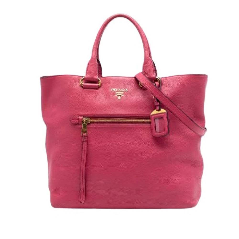 Prada Vintage Pre-owned Satchel - Vintage - Dame - Lyserød - ONE SIZE - Uld