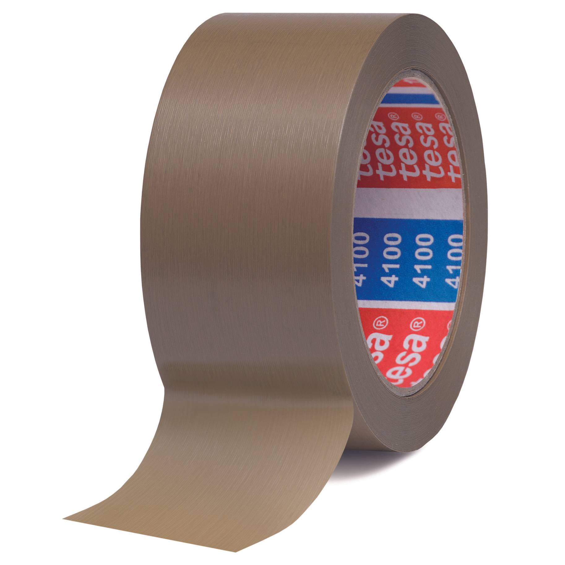 Packtejp Tesa 4100 PVC Brun, 50mm x 66m (50mmx66m)