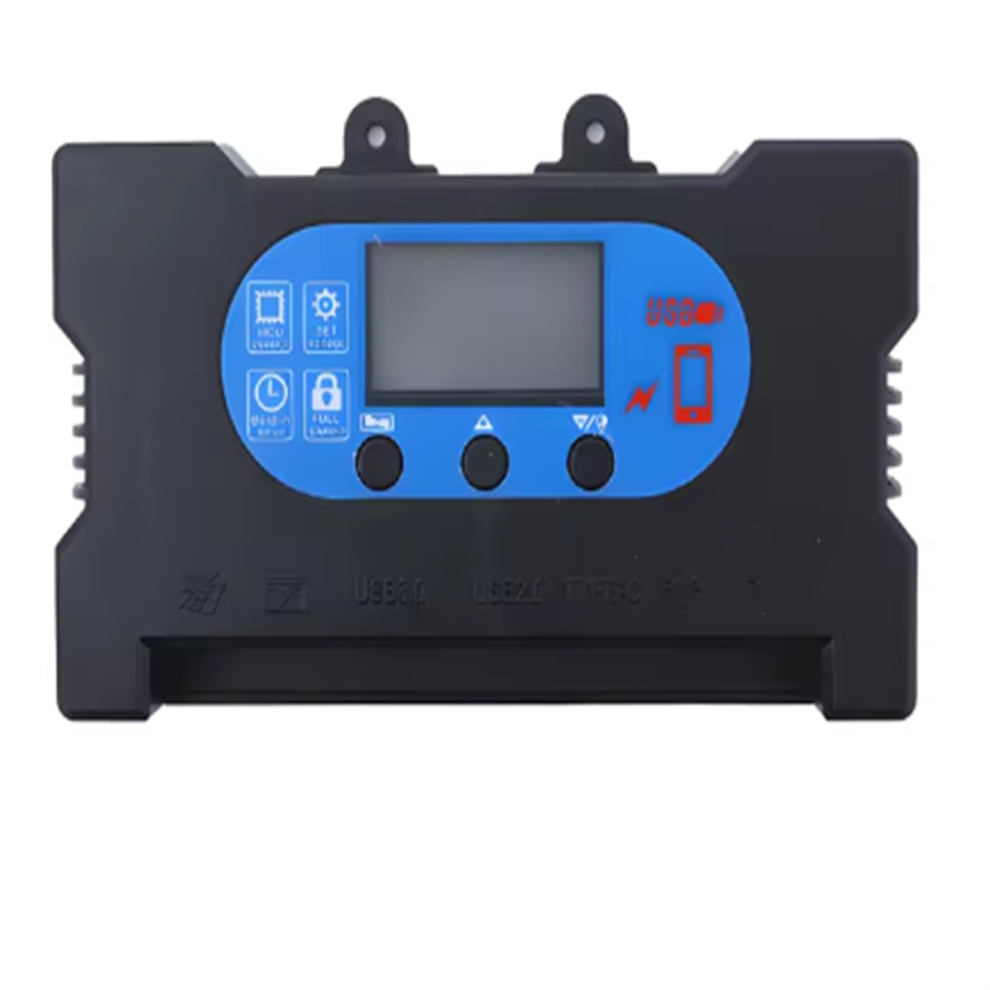 Solcellepanel laderegulator 30A 12V-24V intelligent regulator med D