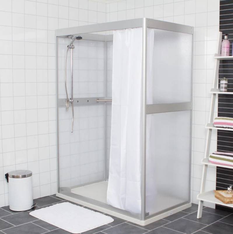 VÄSTIA DUSCHRUM 65 mm kar 1200x700 yttermått 1210x700x1970