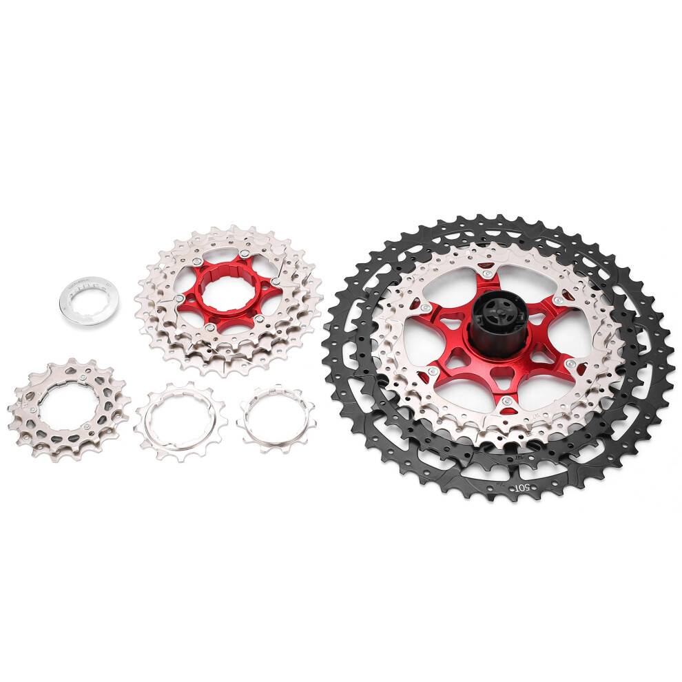 Enestående korrosionsbestandighed Cykelkassette Forniklet finish Bred kompatibilitet Hult design Bløde gearskift Holdbart gear Til MTB