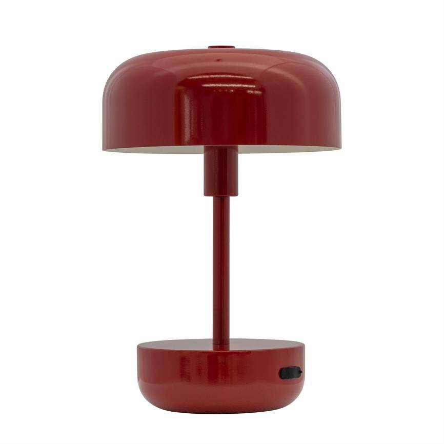 Haipot LED Genopladelig Bordlampe - Mørkerød