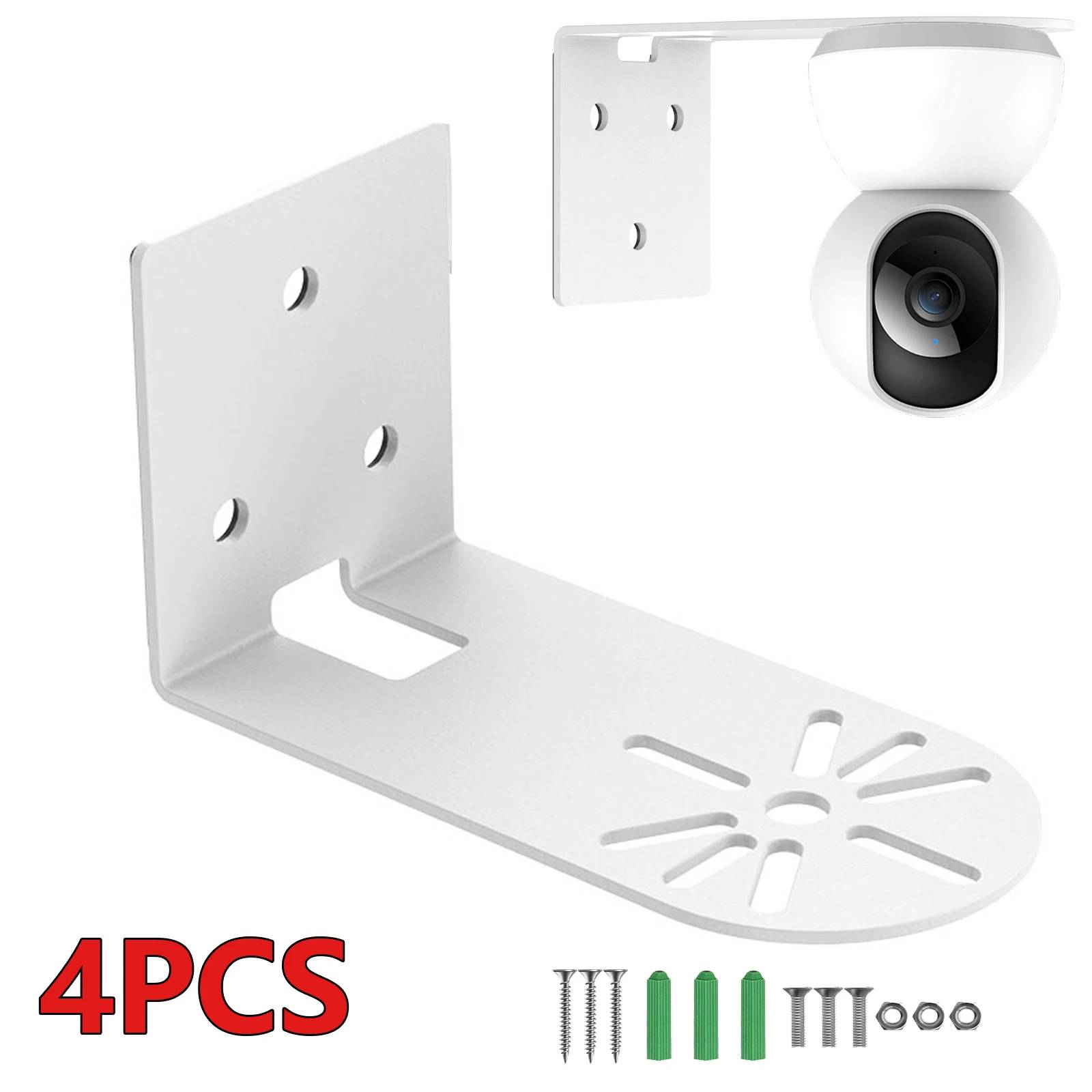 L-Shape Wall Ceiling Mount Bracket for CCTV Camera IP Cameras PTZ Dome Camera Holder Security Surveillance System Indoor Outdoor