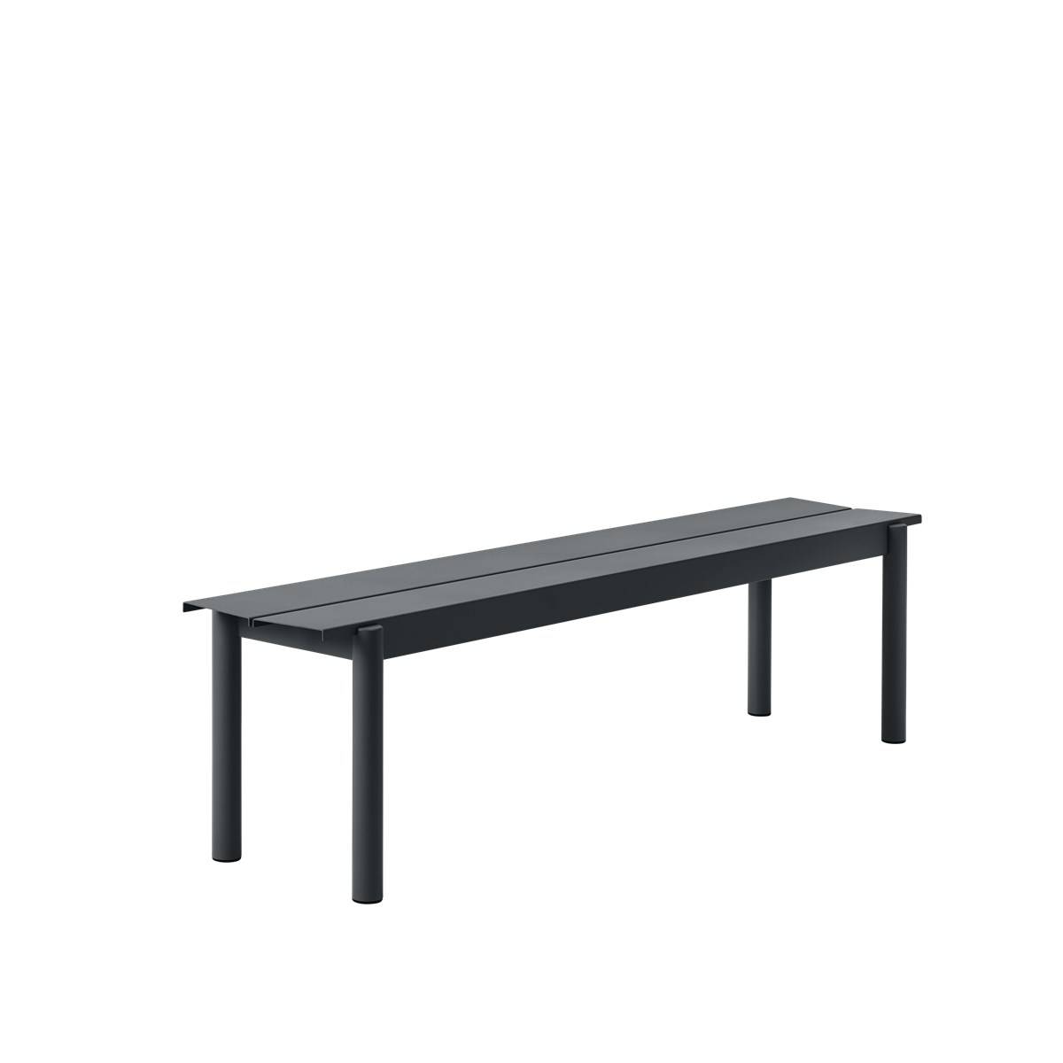 Linear Steel Bench Black 170 x 34.
