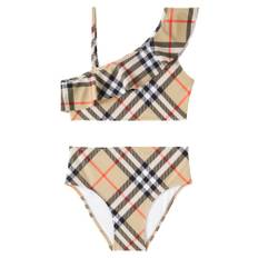 Burberry Kids Burberry Check ruffled bikini