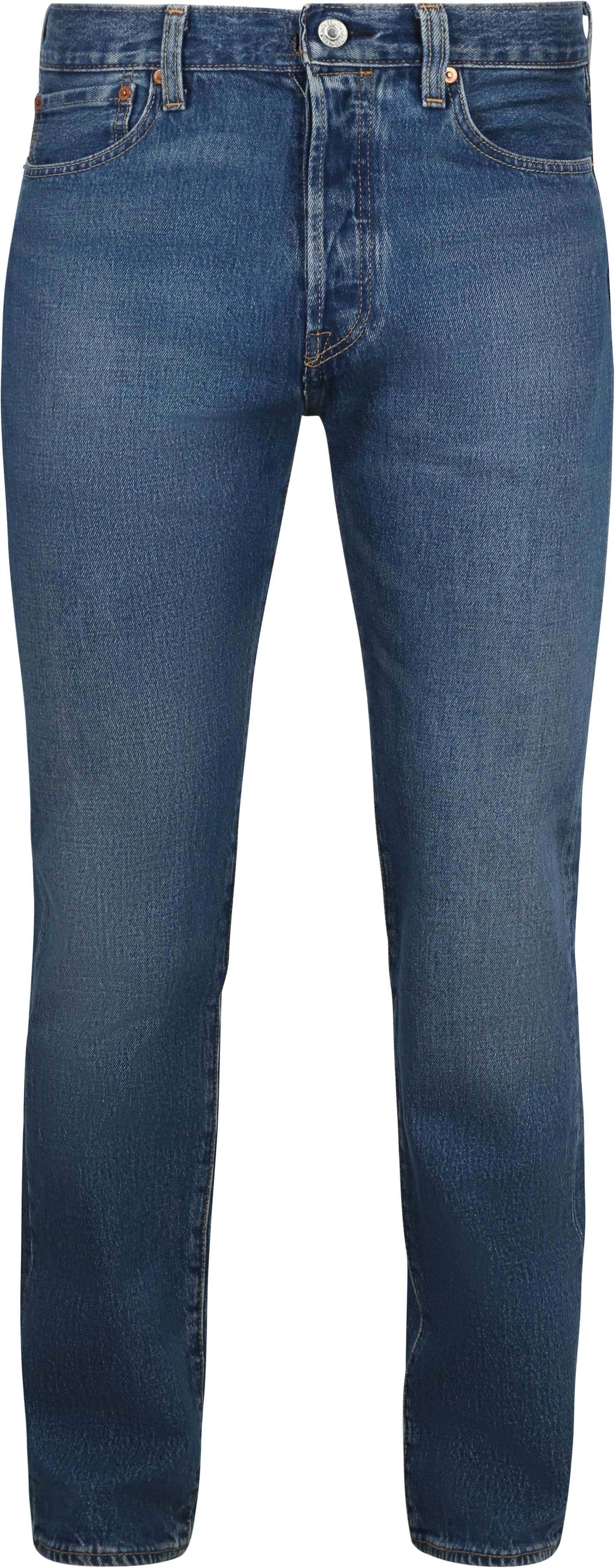 Levi's 501 Jeans Mellemblå Blå Mørkeblå måle W 31 - L 32