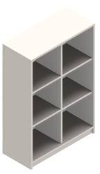 Jive+ reol m/6 rum hvid dekor laminat Dybde 35 cm