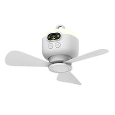 USB Genopladelig Stor Vind Loftventilator Aftagelige Blade Natlampe Belysning 8000mAh Kapacitet Husholdnings Udendørs Ventilator
