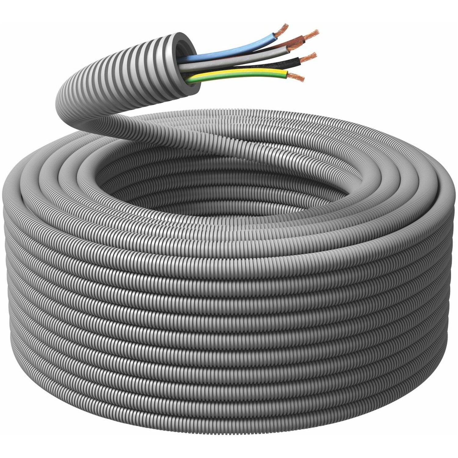 Flexrör malmbergs - Fq h07z1 r 5g2,5 20mm, 100m, ring polypropen