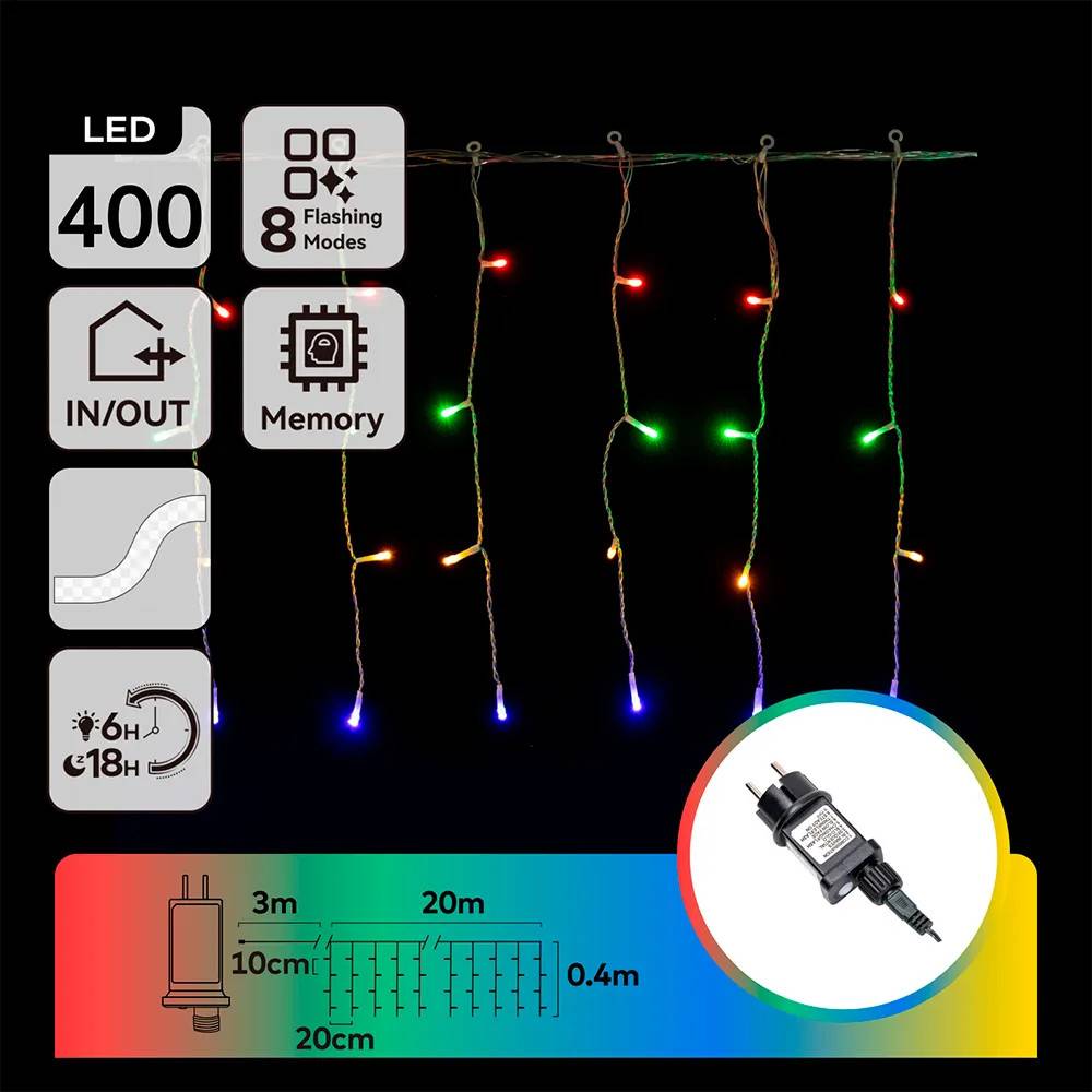 Aigostar Icicle Flush Flat Rgby 20mx0.4m 100 Strips Ip44 Indoor & Outdoor Low Voltage Lyskæde