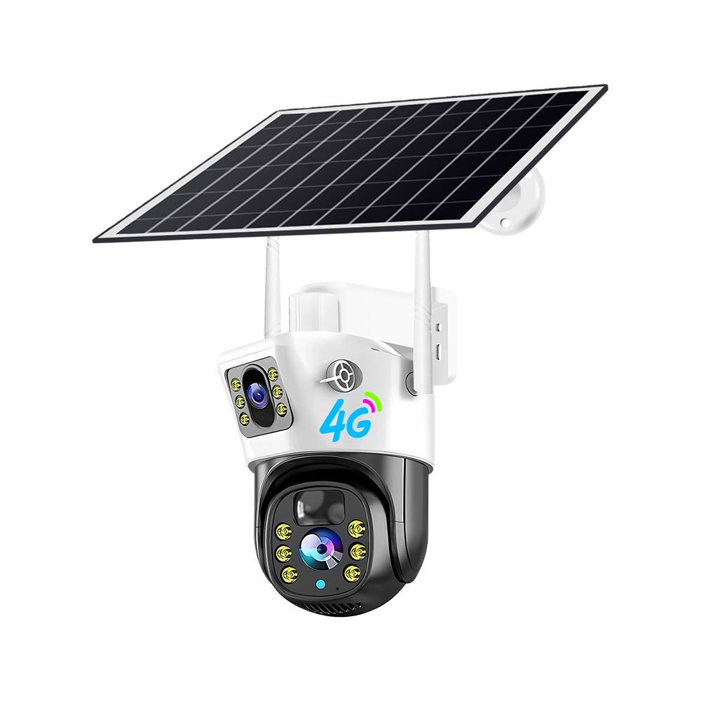 CCTV IP Camera Wifi 10W Solar Panel 12000mah Battery Solar PTZ Camera V380pro Dual Lens Surveillance Wireless P2P IP Camera CMOS