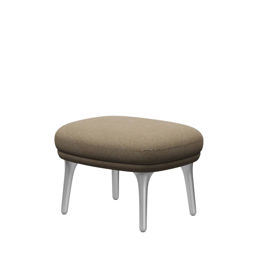 Fri Skammel m. stel i aluminium fra Fritz Hansen Hallingdal - 220 Dark Sand - Jacobsen Plus