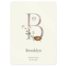 Personaliseret Milestone® babyplakat - Bogstav