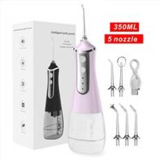 350ml irrigator bärbar dental vattenstråle tand oral vattentråd ipx 6 vattentät tandblekningstrådrengöring för tänder - Rosa
