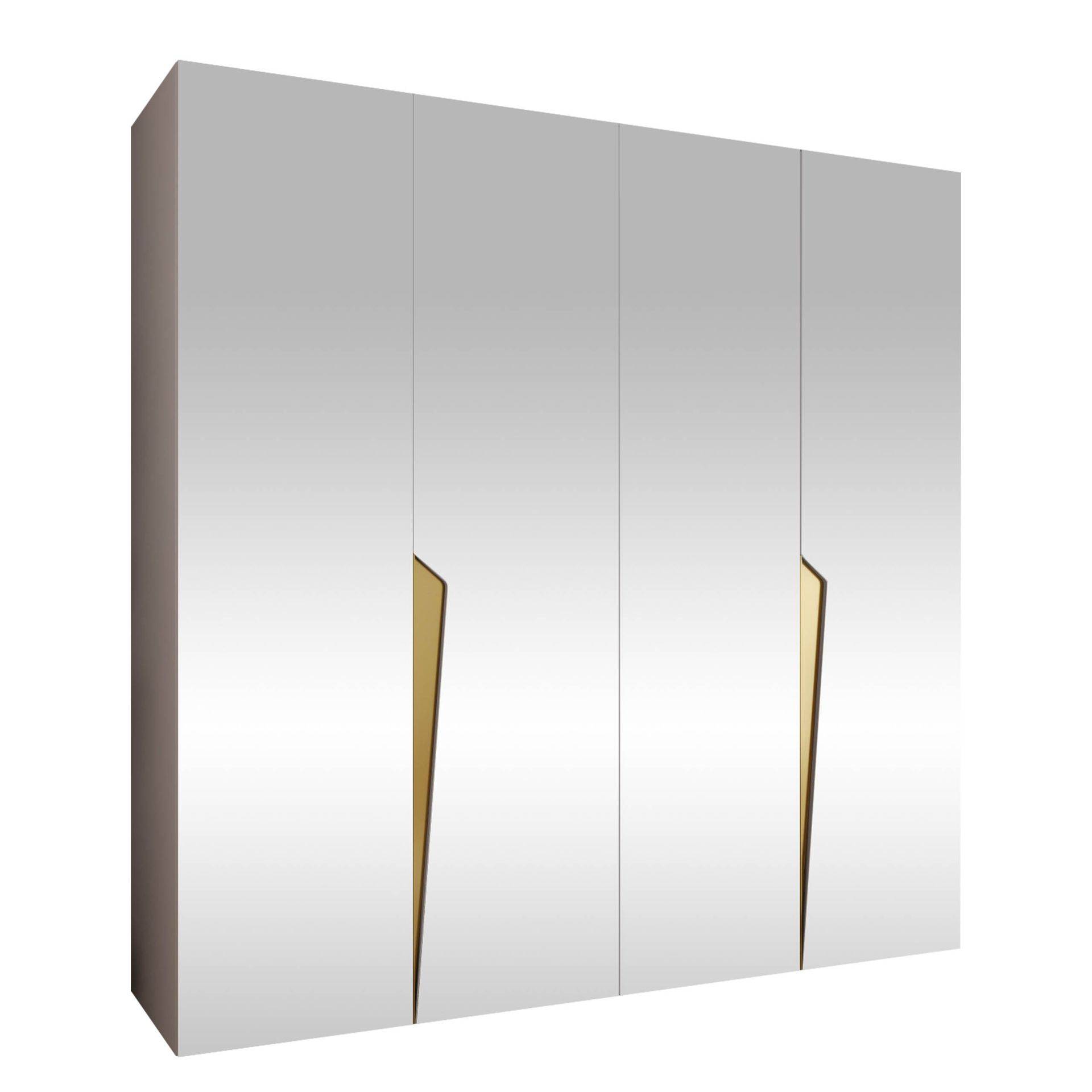 Barile Garderob med spegel 200 cm - kashmir Garderober & garderobssystem Beige,Guld